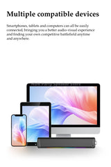 Altavoces Bluetooth para juegos, subwoofer USB portátil, sonido estéreo envolvente, amplificadores, barra de sonido, altavoces de escritorio para PC