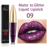 Diamond Shimmer Pearlescent Lip Gloss Waterproof Long Lasting Non-stick Cup Matte Glitter Liquid Lipstick Lip Glaze Lips Make Up