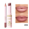 USHAS,Lipstick + lip liner set, matte finish, waterproof, long-lasting and non-staining, velvet nude lip gloss