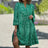 Women Floral Print Maxi Dress Fashion Casual V Neck Long Dress Plus Size Summer Boho Dress Ruffle Three Quarter Sleeves Dresses - Lootquake