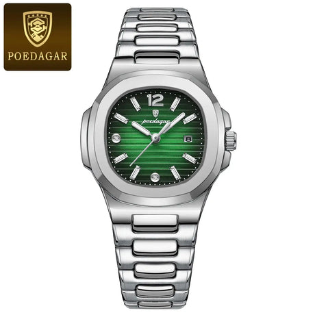 POEDAGAR Luxury Square Watch For Woman Luminous Waterproof Date Ladies Watch Elegant Women's Quartz Watches Simple Female Clock - Lootquake