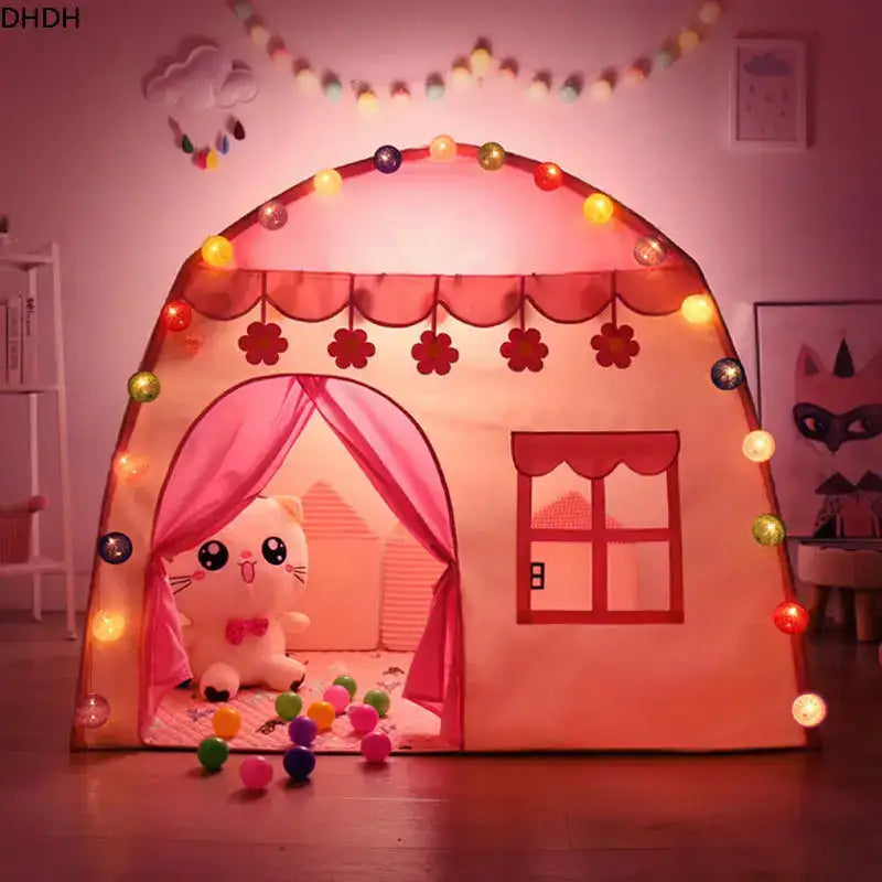 Children's Tent Indoor Outdoor Games Garden Tipi Princess Castle Folding Cubby Toys Tents  Enfant Room House Teepee Playhouse - Lootquake