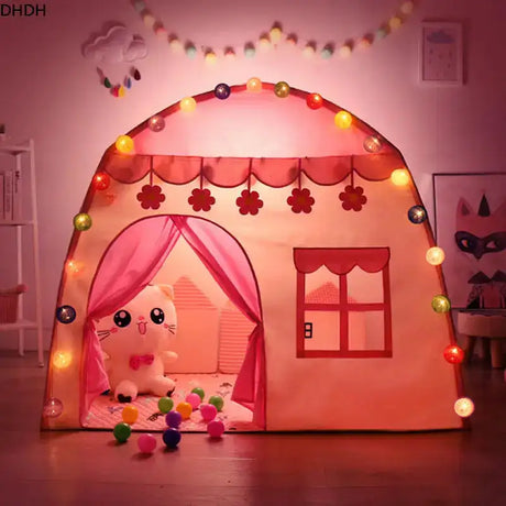 Children's Tent Indoor Outdoor Games Garden Tipi Princess Castle Folding Cubby Toys Tents  Enfant Room House Teepee Playhouse - Lootquake