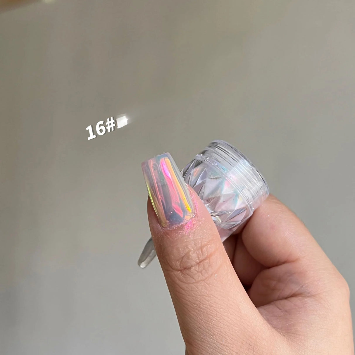 Moonlight Mirror Nails Powder Pearl White Nails Glitter Aurora Shining Pigment Chrome Dust Nail Art Supplies Decoration