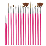 7/9/11/15/25MM Nail Liner Brush Set UV Gel Nail Brushes Kits 5pcs French Stripe Line Painting Drawing Flower Pen Manicure Tools