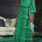 Elegant Long Dress Women Spring Autumn Stand Collar Lantern Sleeve Dress Female Ruffle Tiered Maxi Dress Vestidos Femmes 2025 - Lootquake