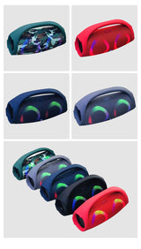 High power bluetooth speaker portable RGB colorful light waterproof wireless subwoofer 360 stereo surround TWS FM boombox
