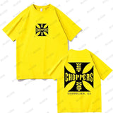 West Coast Choppers Cross Frame Print Women Tshirt Hip Hop Streetwear T-shirts Fashion Tees Short Sleeve Oversized Unisex Tops - Lootquake