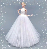 fashion for barbie elegant lady wedding dress for barbie doll clothes princesa for bjd 1/6 dress long dress accessories - Lootquake