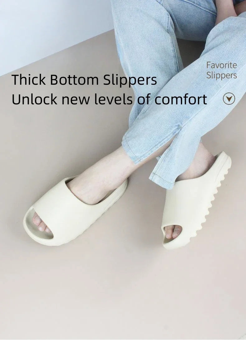 Size Super Soft Eva Sole Summer Slippers for Men Women Bottom Indoor Home Slides Sandals Beach Shoes Male Slippers Flip Flops