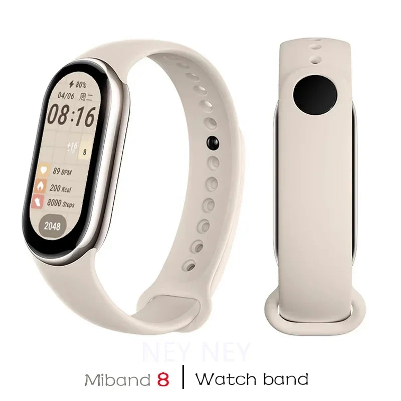 Correas deportivas para Xiaomi Mi Band 8-9 NFC, repuesto de pulsera de silicona Mi Band 9/8, resistente al agua, accesorios para Mi Band 9