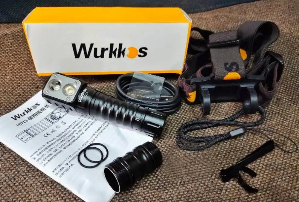 Wurkkos HD15R 18650 Dual LED Headlamp with Red FloodlightRechargeable Flashlight 2000lm with Magnetic Tail Camping Lights - Lootquake