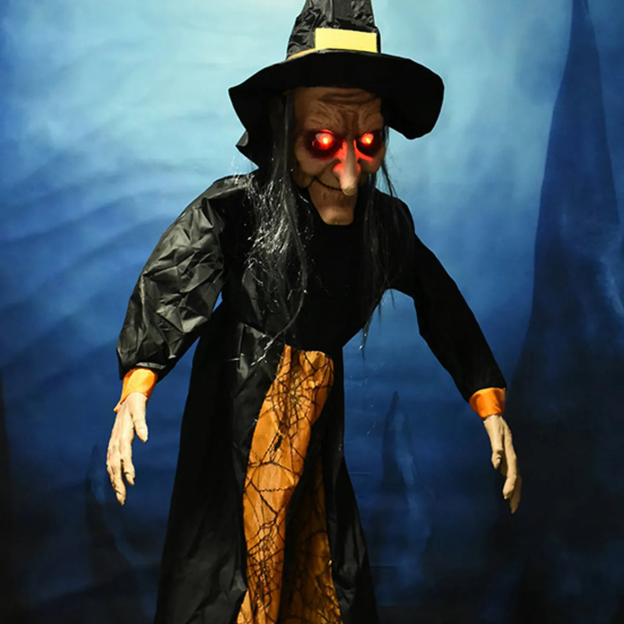 Halloween Witch Ghost Decor Horror Pendant Glowing Prank Props Electric Toys Haunted House Bar Club Home Festival Decoration