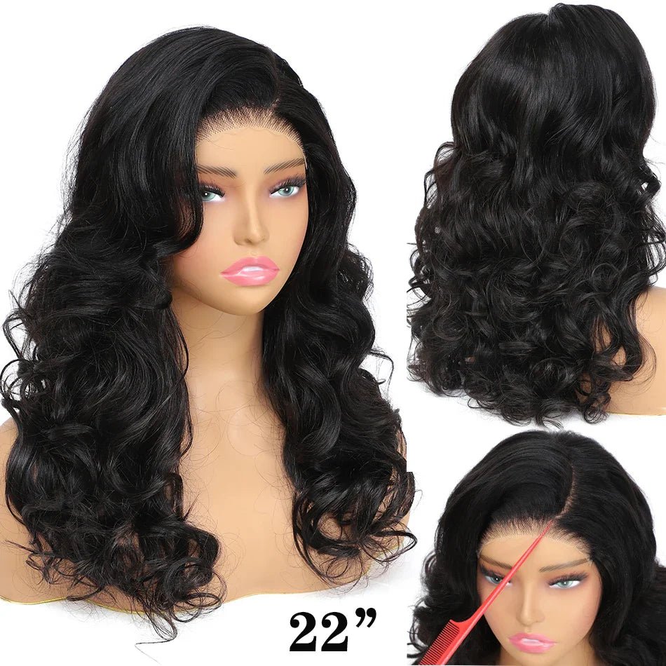 100% Indian Hair | Remy Wear and Go | Glueless | Human Hair | Pre Plucked | Pre Cut | Bouncy | Loose | Body Wave | Lace Front Wigs