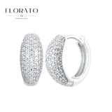 925 Sterling Silver Needle Micro-set Half Circle Zircon Hoop Ear Buckle Geometric Luxury Earrings Fashion Jewelry Gift Wholesale - Lootquake