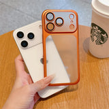 Luxury Solid Colors Frosted Translucent Phone Case For iPhone