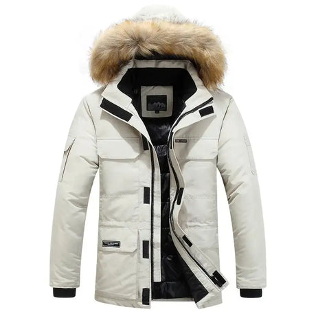 New Men Parkas Coat Windbreaker Big Pockets Wholesale Winter Parkas Men Thicken Coat Fur Hooded Jacket Overcoat Keep Warm Male - Lootquake