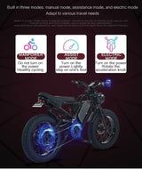 Bicicletas eléctricas de suspensión completa, 1500 W, 48 V, 18 Ah, batería extraíble, neumáticos anchos, freno hidráulico, para adultos.