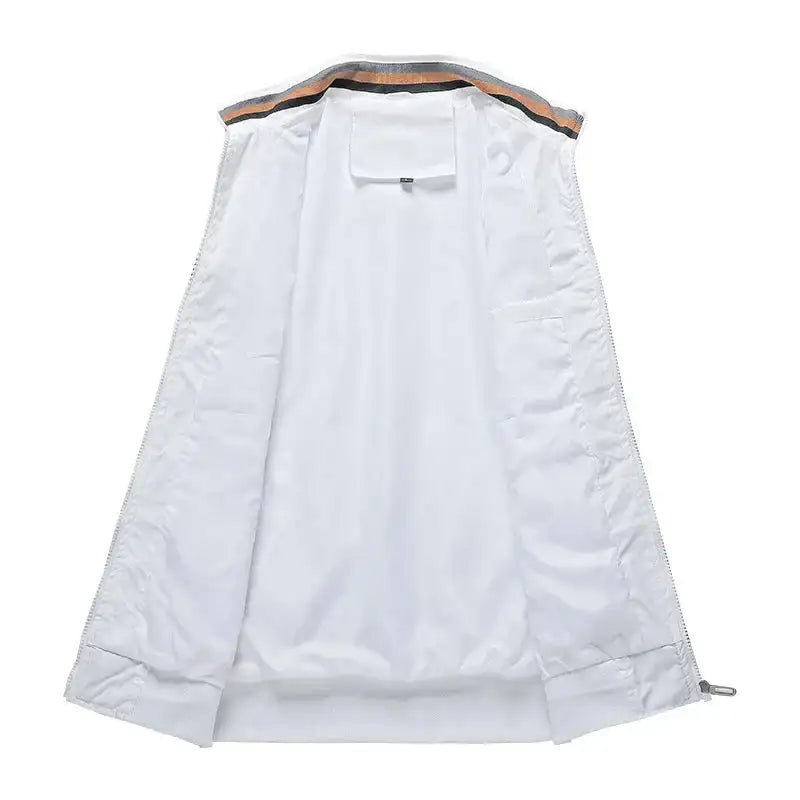Fashion Men’s Windbreaker Jacket White Casual Jacket Men Outdoor Waterproof Sports Coat Spring Summer Bomber jacket Men Clothing - Lootquake