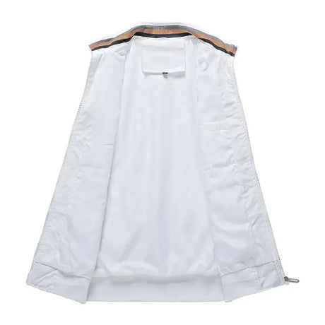 Fashion Men’s Windbreaker Jacket White Casual Jacket Men Outdoor Waterproof Sports Coat Spring Summer Bomber jacket Men Clothing - Lootquake