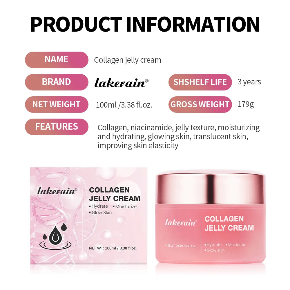 Crema de colágeno en gel que mejora la elasticidad de la piel, reafirmante, calmante, hidratante, antienvejecimiento, firmeza, hidratación, cuidado de la piel, gel facial.