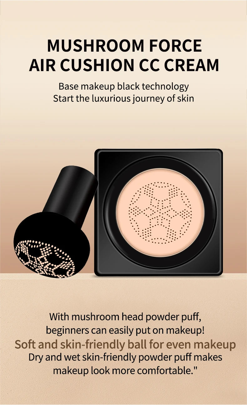 Base de maquillaje ligera con colchón de aire, crema CC, corrector hidratante natural, tono de piel uniforme, maquillaje de contorno de larga duración, cosméticos