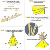 Tent for Kids Indoor Household Children Play House Wigwams Portable Folding Tipi Teepee Girl and Boy Castle Play Room Tents - Lootquake