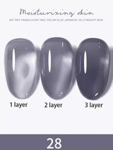 1-30pcs PSK Nude Pink Color Nail Art Ice Transparent Bare Color Nail Enamel 2025 New Net Red Popular White Gel Nail Polish