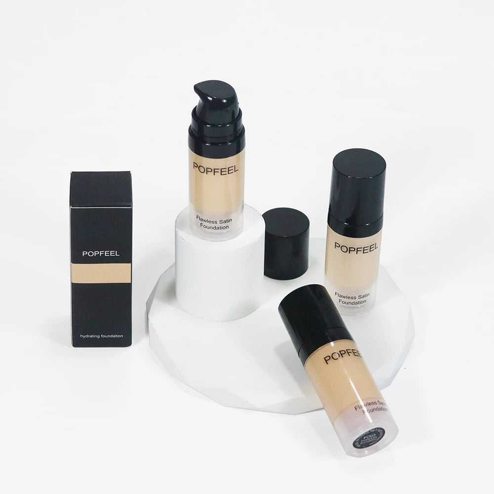 Fond de teint flou longue tenue POPFEEL : fini transparent, couvrance modulable et effet peau nue naturel | Maquillage impeccable