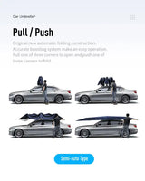 Car Umbrella Semi-Automatic Awning Tent Auto Smart Insulated Cover Outdoor Waterproof Folded Portable Canopy Cover Sun Shade - Lootquake