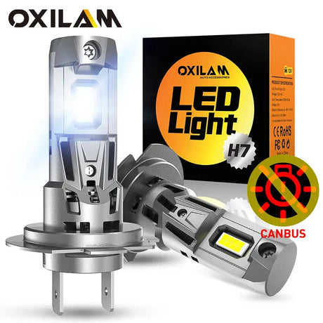 OXILAM  2Pcs 22000LM 120W H7 LED Headlamp Canbus For Chevrolet Fiat Lada Volvo Hyundai Citroen Lexus Suzuki Best Led H7 Light - Lootquake