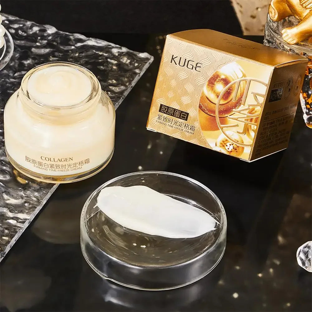 Crema facial de colágeno, reafirmante y reafirmante, hidratante, iluminadora, reduce arrugas y líneas finas, ilumina la piel.