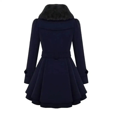 Winter Women's Jacket Windbreaker Warm Plush Thick Clothes Double Breasted Belt Autumn And Winter Korean Style Slim Lapel Coat - Lootquake