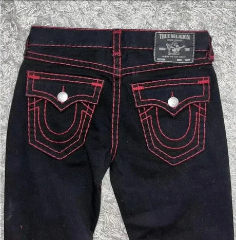 Harajuku Embroidered Casual Jeans New style Retro High Waist American Straight Leg Couples Wear Wide Leg Pants Women Clothing - Lootquake