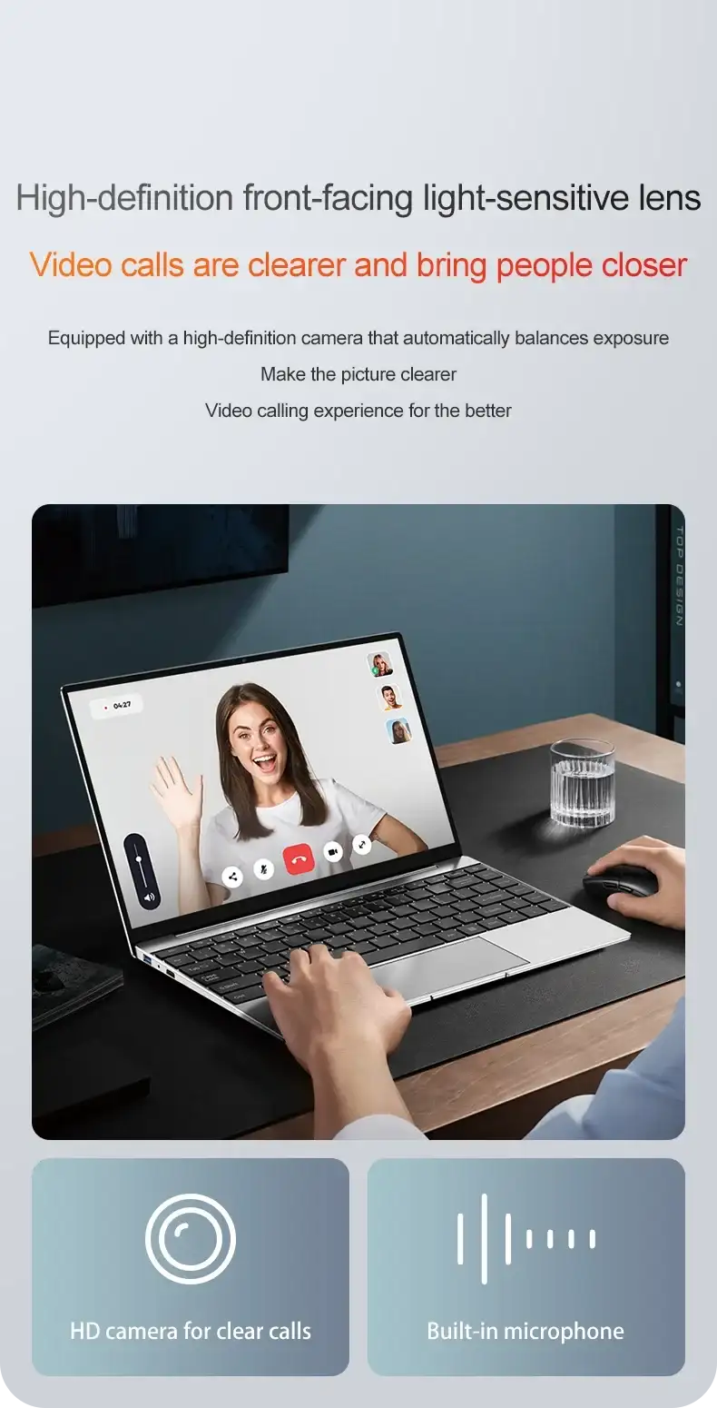 2025 Original Laptop 14.1 Inch Windows 11 Ultra Slim Notebook Gamer Intel N3700 16GB 1024GB 1920*1080 Display Office computer - Lootquake