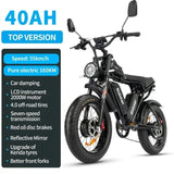 Electric bike 2000W Powerful Dual Motor 52V 40Ah Dual Battery Q20 Pro Ebike Motorcycle Mountain 20x4.0 Fat Tire Electric Bicycle