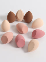 30 Beauty Eggs (Esponjas de Maquillaje) Esponja de Belleza Mixta para Base de Maquillaje, Líquida, en Crema y en Polvo Sin Impurezas, Multicolor C