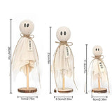 Wooden Crafts Ghost Wooden Stand Spooky Design Unique Ornaments Spooky Wooden Decor Halloween Handmade Decor