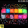 1 Box Fluorescence Butterfly Shape Nail Art Glitter Flakes 3D Colourful Sequins Polish Manicure Nail Decoration