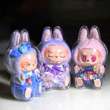 LABUBU Étui transparent pour siège Labubu Étui en plastique Sac à dos Charms