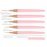 5Pcs Professional Nail Paint Liner Brush Set Small Polish Design Technique Fine Line Stripe Brushes for Nail Art Detailing