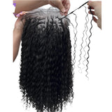 26"+ Boho Knotless Braids Ponytail Wig | HD Full Lace | Human Hair | 300% Density | Baby Hair
