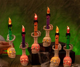Halloween  Skull Lamp Creative Decor for Spooky Party Unique Skull Candle Lantern Halloween Decoration Spooky Lighting