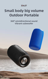 Altavoz Bluetooth con subwoofer, minialtavoz inalámbrico portátil, pequeño, resistente al agua, auxiliar, para PC, ordenador, potente caja de sonido para música