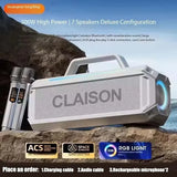 Enceinte Bluetooth sans fil haute puissance 300 W, portable, étanche IPX6, idéale pour les fêtes en extérieur.