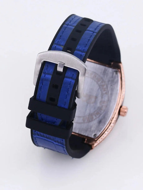 Luxury Diamond wristwatch for women Fasion and elegant quartz watch with silicone watchstrap Waterproof luminous Tonneau watch - Lootquake