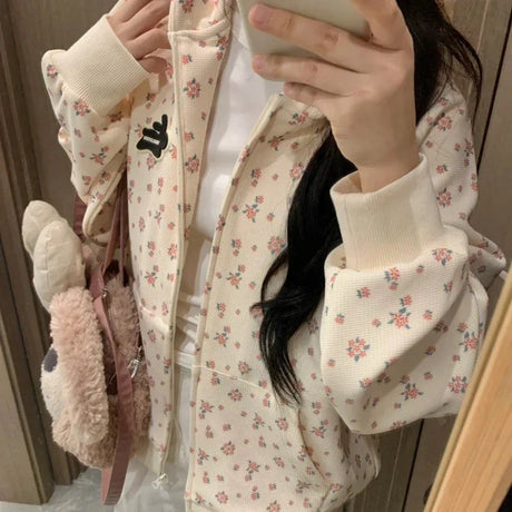 2024 Summer Kawaii Sweet Y2k Crop Tops Woman Casual Slim Long Sleeve Blouse Solid Korean Fashion Bodycon Pullover Office Lady - Lootquake