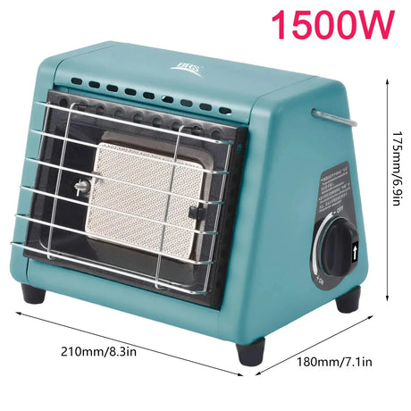 Outdoor Heater 1300W Portable Dual-Use Heating Stove Liquefied Gas Mini Tent Heater Grill Stove Tent Heater For Camping - Lootquake