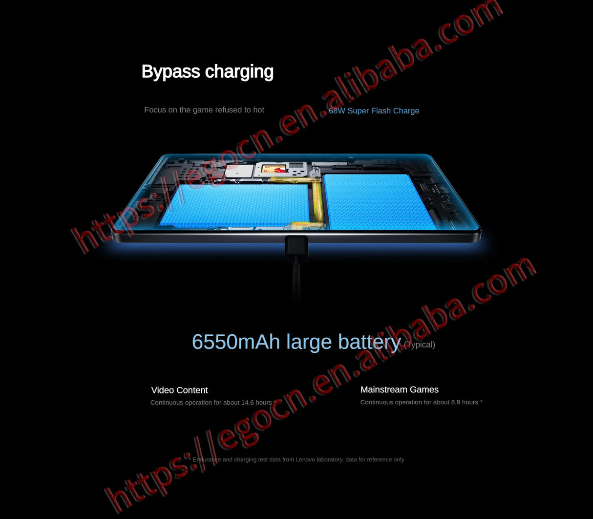 Tablette de jeu Lenovo Legion Y700 2025 8,8 pouces Snapdragon 8 Gen3/8 cœurs / Android 14 / 12 Go 256 Go / 16 Go 512 Go / Wi-Fi / Noir