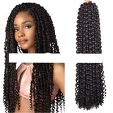 18-Inch European and American Style Wig Passion Twist Water Ripple Wig Water Wave Crochet Chemical Fiber Wig